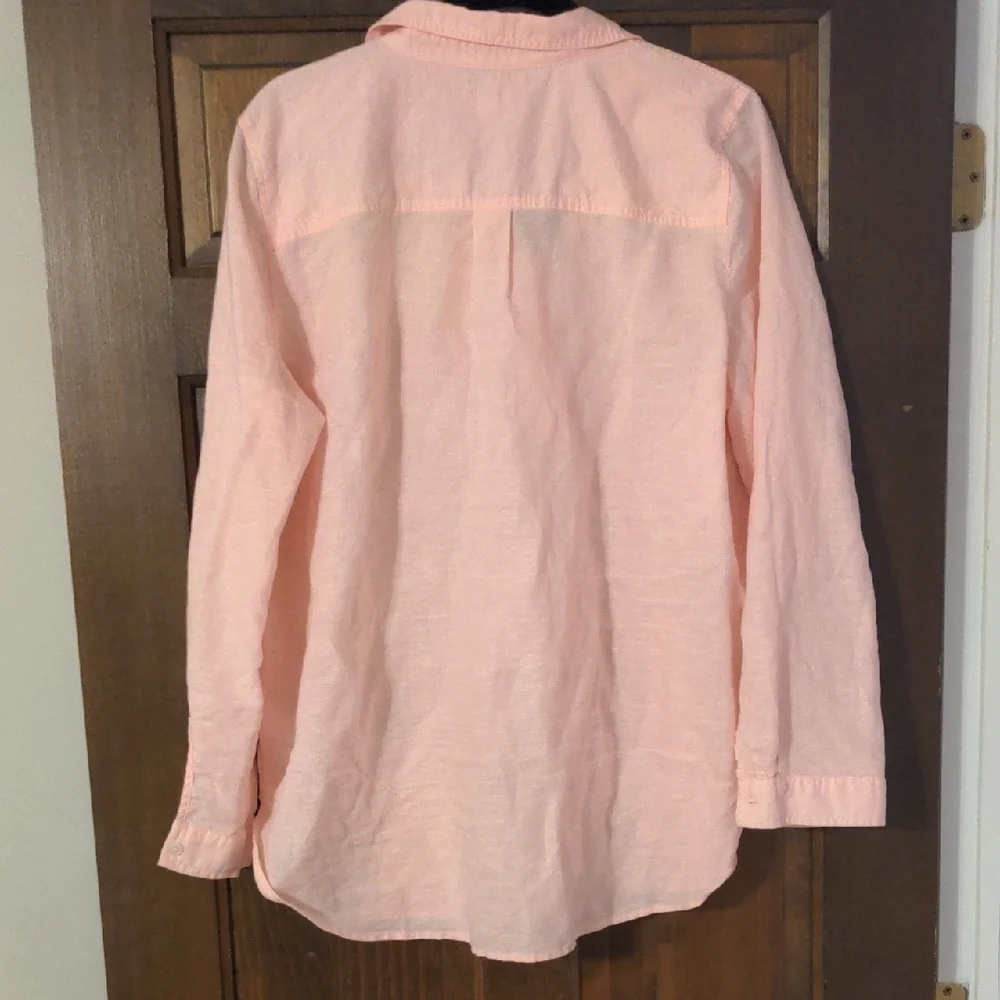J. Crew Light Pink Linen Tunic Top